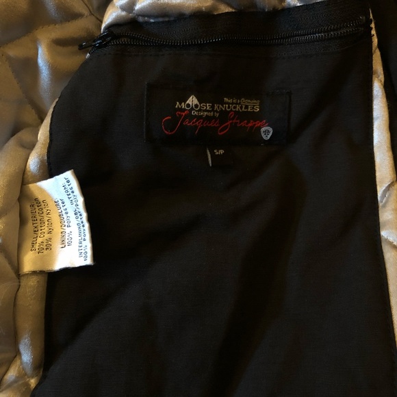 Black, size small, woman’s Moose Knuckle bomber jacket. - Picture 3 of 4